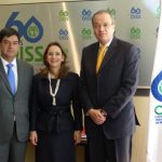 El nuevo Director del Centro Regional con la Secretaria General de la OISS y el Embajador de Colombia en Madrid