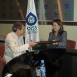 Adrián Bonilla, Secretario General de FLACSO y Gina Magnolia Riaño Barón, Secretaria General de la OISS
