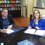 El ministro de Trabajo, Empleo y Seguridad Social de Argentina, Jorge Triaca y la secretaria general de la OISS, Gina Magnolia Riaño Barón
